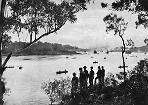 Vue sur la rivière Parramatta, vers 1900