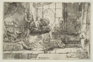 Vierge et enfant avec le chat : et Joseph à la fenêtre, 1654 - Unbekannt