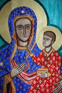 Peinture de la Vierge et l