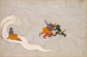 Vishnu combat Madhu et Kaitabha, d