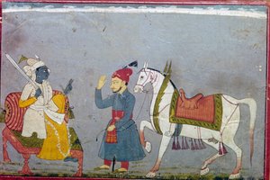 Vishnu dans sa 10e incarnation en tant que Kalki le cheval blanc - Unbekannt