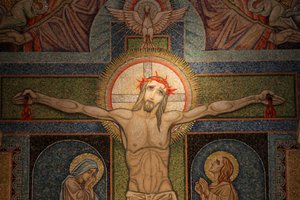 Basilique de la Visitation, mosaïque de la Crucifixion par Antoine Molkenboer, Annecy, France - Unbekannt