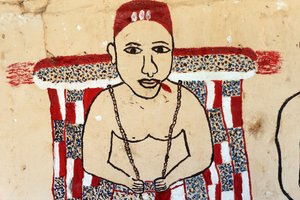 Peinture murale vaudou sur un couvent. Togoville, Togo - Unbekannt