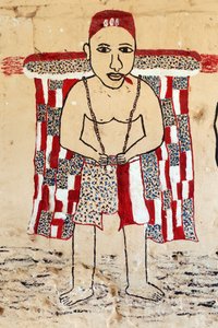 Peinture murale vaudou sur un couvent. Togoville, Togo - Unbekannt