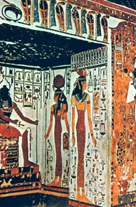 Peinture murale, tombe de Néfertiti, Thèbes, Égypte - Unbekannt