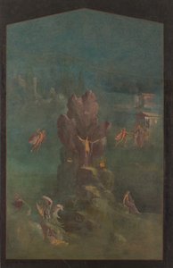 Peinture murale : Persée et Andromède dans un paysage, de la villa impériale..., 1er siècle av. J.-C. - Unbekannt
