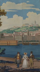 Panneau de papier peint, France, début du XIXe siècle
