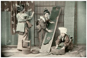 Lavage des kimonos, Japon, 1904 - Unbekannt