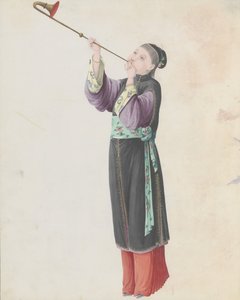 Musicien jouant du laba, fin du XVIIIe siècle - Unbekannt