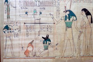 Pesée du cœur du défunt contre la plume de vérité du Livre des Morts égyptien - Unbekannt