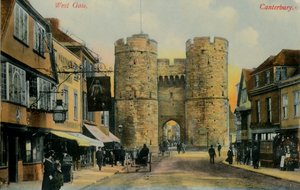 Porte Ouest, Canterbury, fin 19e-début 20e siècle