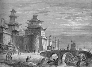 Porte occidentale, Pékin, vers 1880