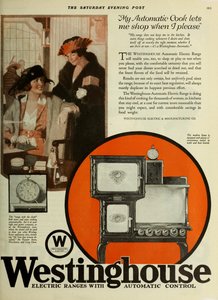 Westinghouse Electric Company, publicité du Saturday Evening Post, vers 1920-1925