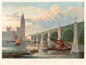 Pont de Westminster, Londres, vue depuis la rive sud de la Tamise - Unbekannt