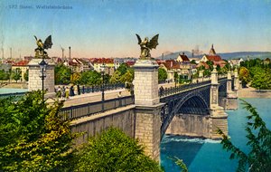 Pont Wettstein, Bâle, Suisse, vers 1936 - Unbekannt