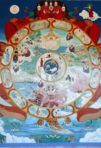 Roue du Samsara. Temple des Mille Bouddhas. Toulon sur Arroux France