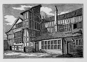 Maison de Whittington dans Swithins Passage, Moor Lane, City of London, 1823 - Unbekannt