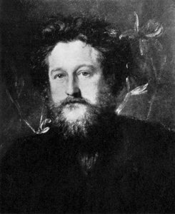William Morris, artiste, écrivain, socialiste et activiste anglais, fin du 19e siècle, vers 1920