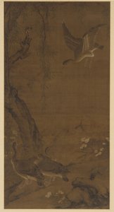 Saules, oies et martin-pêcheur, dynastie Ming, 16ème siècle
