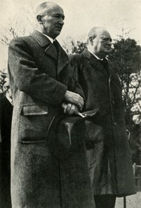 Winston Churchill et le Président Benes, vers 1940