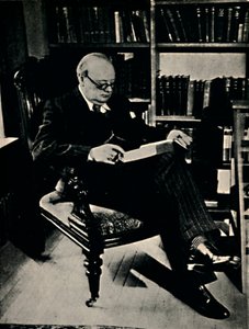 Winston Spencer Churchill dans sa bibliothèque, 1945 - Unbekannt