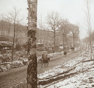 Hiver, Genicourt, nord de la France, vers 1914-1918