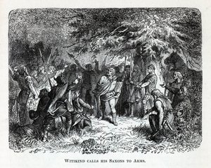 Wittekind appelle ses Saxons aux armes, 1882 - Unbekannt