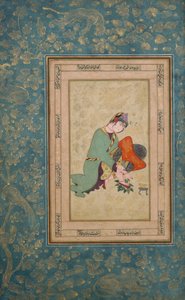 Femme appliquant du henné, fin du 16ème siècle - Unbekannt