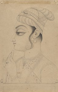 Femme tenant une flûte et habillée en Krishna, milieu à fin 18ème siècle - Unbekannt