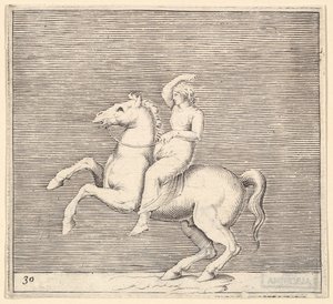 Femme sur un cheval cabré - Unbekannt