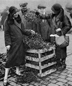 Femmes choisissant des bouquets de gui, Caledonian Market, Londres, 1926-1927 - Unbekannt