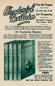 Publicité pour le livre Wonderful Britain, 1935