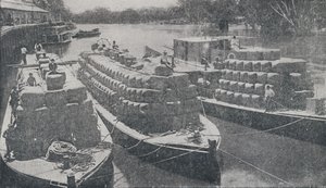 Barges de laine sur la rivière Murray, 1923 - Unbekannt