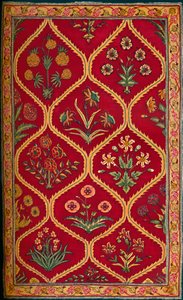Tapis en laine. Fabrique royale indienne de Lahore, XVIIe siècle