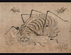 Yorimitsu tuant Tsuchigumo (détail) du rouleau Tsuchigumo no Soshi Emaki, 13e siècle - Unbekannt