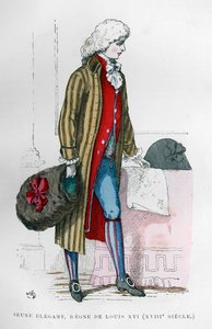Jeune dandy en costume du règne de Louis XVI, 18e siècle 1882-1884 - Unbekannt