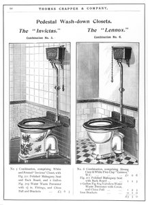 Modèles de toilette à socle, équipées de chasse d