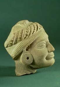 Tête turbanée en grès poli, Sarnath, 3e siècle av. J.-C. - Unbekannt Unbekannt
