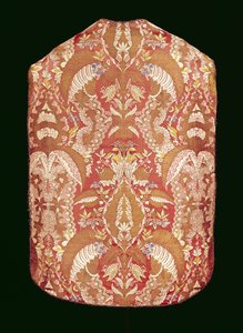 Chasuble, soie à motifs de dentelle, française, c.1720 - Unbekannt Unbekannt