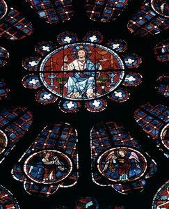 Christ en majesté; rosace sud, vers 1226 - Unbekannt Unbekannt