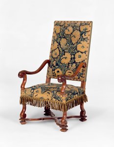 Canapé recouvert de broderie de George II, c.1745. Dossier serpentin, bras courbés recouverts de broderie avec pieds en cabriole sculptés. - Unbekannt Unbekannt