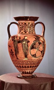 Amphore grecque à figures noires représentant Déméter, Perséphone et Apollon - Unbekannt Unbekannt