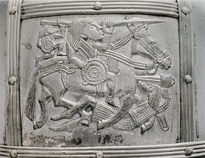 Fragment de casque, du trésor de Sutton Hoo, VIIe siècle après J.-C. - Unbekannt Unbekannt