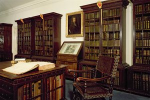 Vue intérieure de la bibliothèque Pepys, Collège Magdalene, Cambridge - Unbekannt Unbekannt