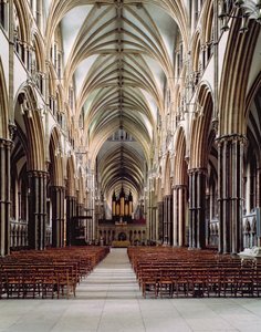 Cathédrale de Lincoln, 1185-1311, vue de la nef, construite 1215-55, Lincolnshire, Royaume-Uni - Unbekannt Unbekannt