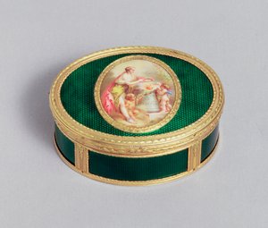 Boîte à tabac en or et émail Louis XVI, par Pierre-François Drais, Paris, 1774