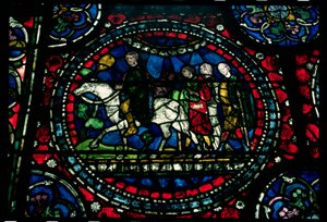 Pèlerins allant à Canterbury, XIIIe siècle