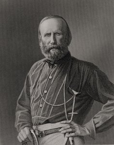 Portrait de Giuseppe Garibaldi (1807-82) gravé par William Holl (1807-71) d