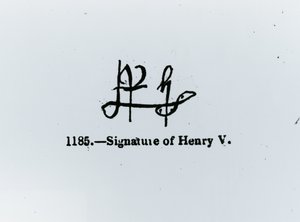 Signature de Henri V (1387-1422) - Unbekannt Unbekannt