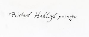 Signature de Richard Hakluyt (vers 1552-1616) - Unbekannt Unbekannt
